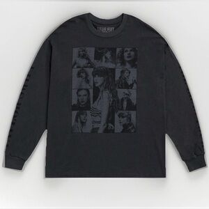Official TAYLOR SWIFT The Eras Tour Black Long Sleeve T-Shirt Size: MEDIUM New